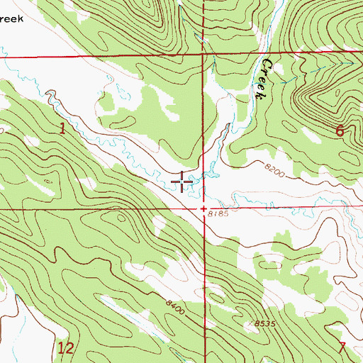 Topographic Map of Ole Cabin Creek, WY