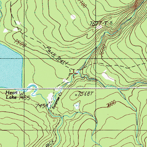 Topographic Map of Outlet Creek, WY