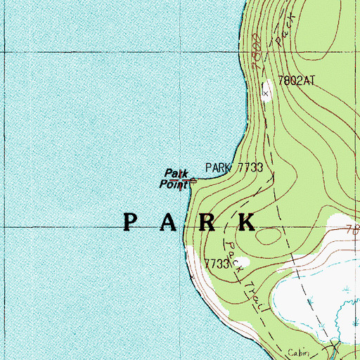 Topographic Map of Park Point, WY