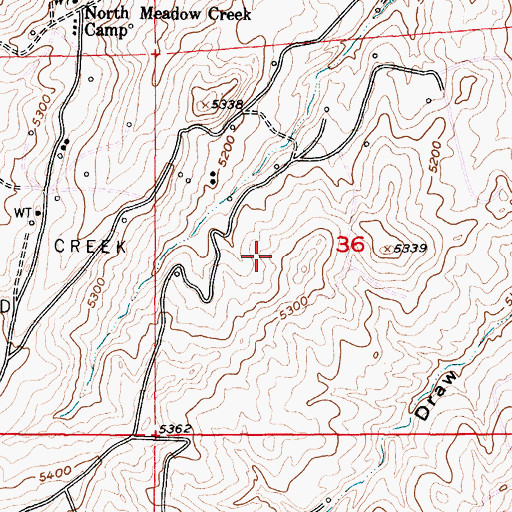 Topographic Map of Pavey Draw, WY