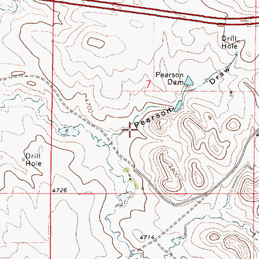 Topographic Map of Pearson Draw, WY