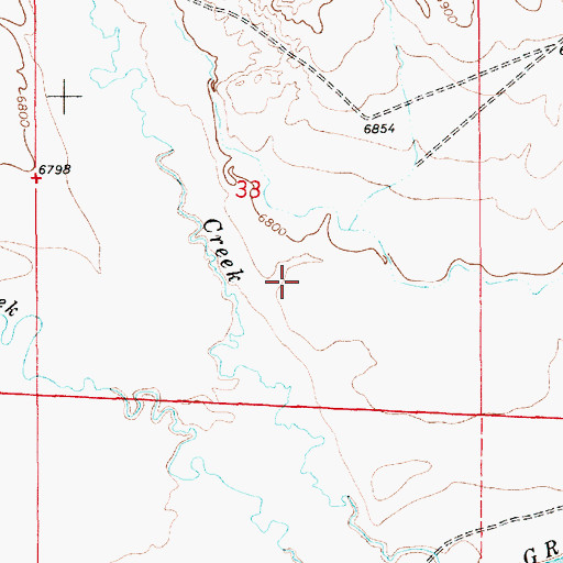 Topographic Map of Phares Ditch, WY