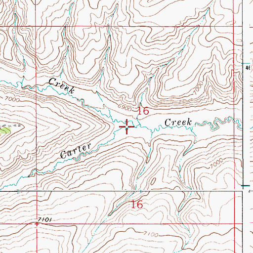 Topographic Map of Pine Hollow Creek, WY
