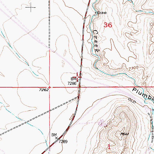 Topographic Map of Plumbago Canyon, WY