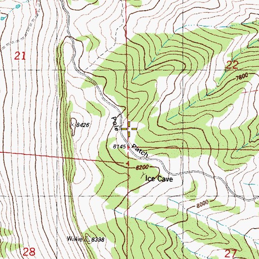 Topographic Map of Pole Patch, WY