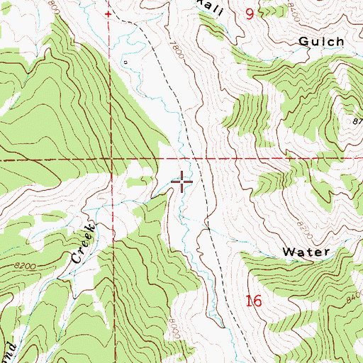 Topographic Map of Pond Creek, WY