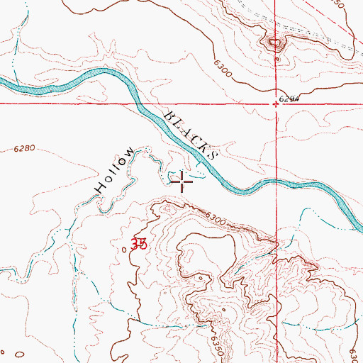 Topographic Map of Porter Hollow, WY