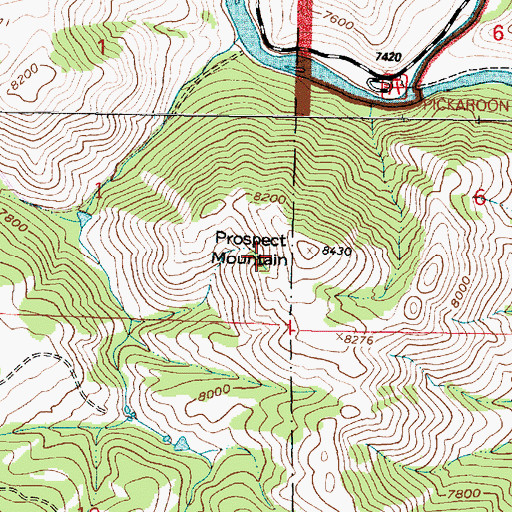 Topographic Map of Prospect Mountain, WY