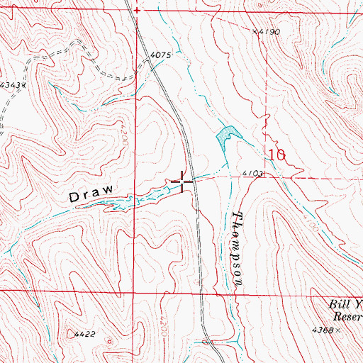 Topographic Map of Redman Draw, WY