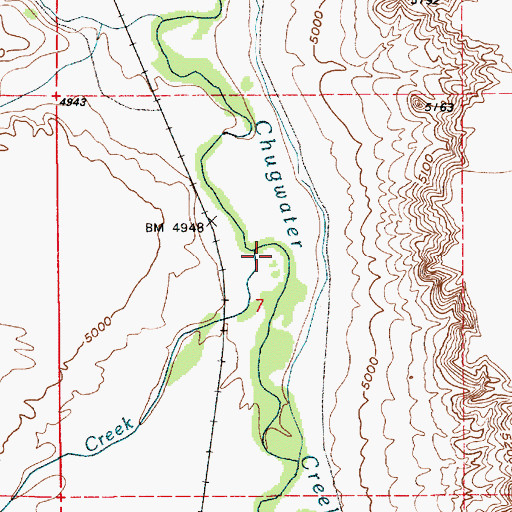 Topographic Map of Richeau Creek, WY