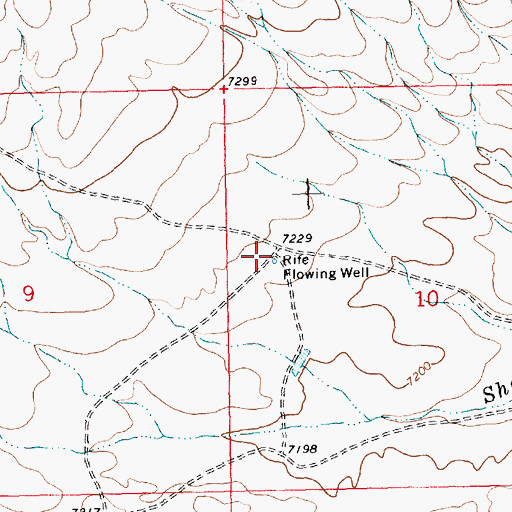 Topographic Map of Rife Flowing Well, WY