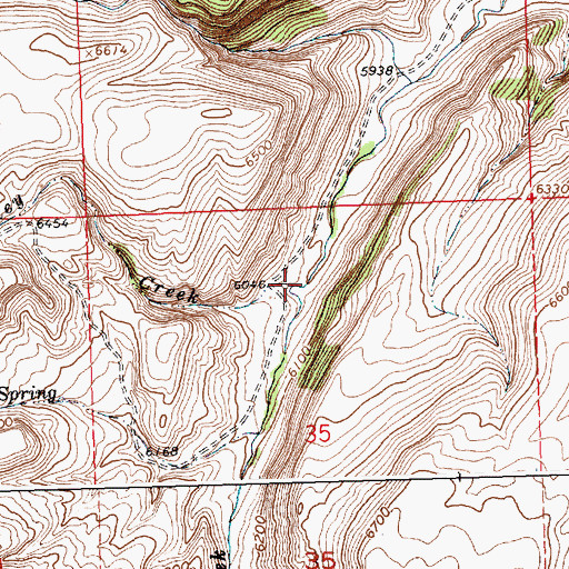 Topographic Map of Riley Creek, WY