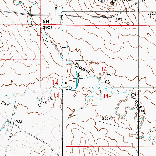 Topographic Map of Sabatka Creek, WY
