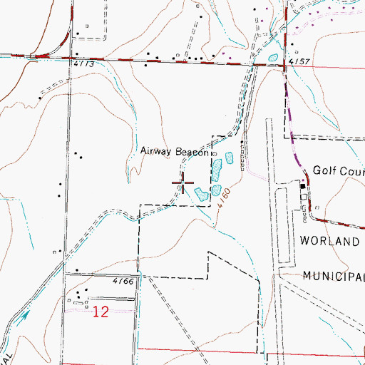 Topographic Map of Sand Knoll Draw, WY
