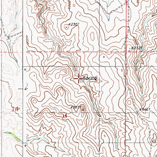 Topographic Map of Sand Spring, WY