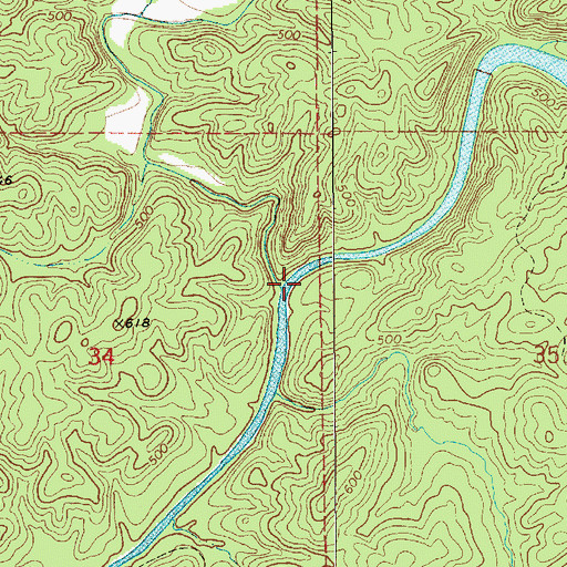 Topographic Map of Chipco Creek, AL
