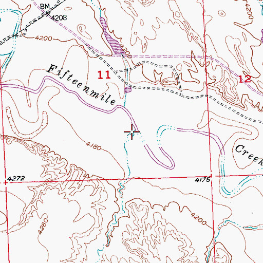 Topographic Map of Schuster Draw, WY