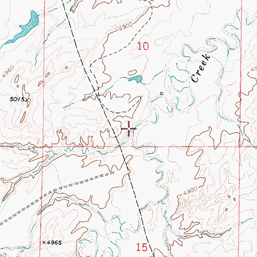 Topographic Map of Scott Creek, WY