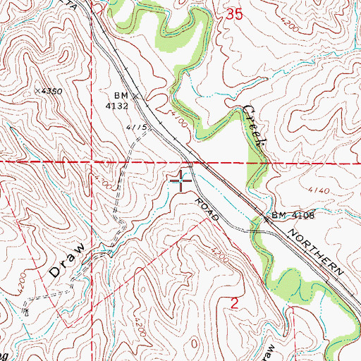 Topographic Map of Scotty Draw, WY