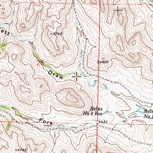 Topographic Map of Sennett Draw, WY