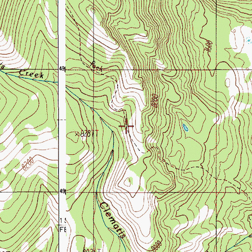 Topographic Map of Sepulcher Loop Trail, WY