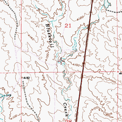 Topographic Map of Shank Draw, WY