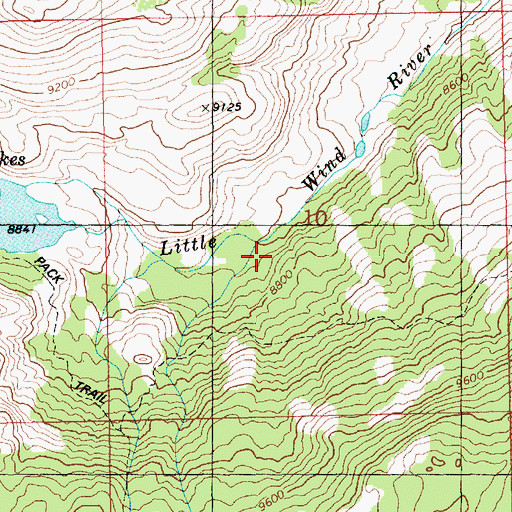 Topographic Map of Shoshone Creek, WY