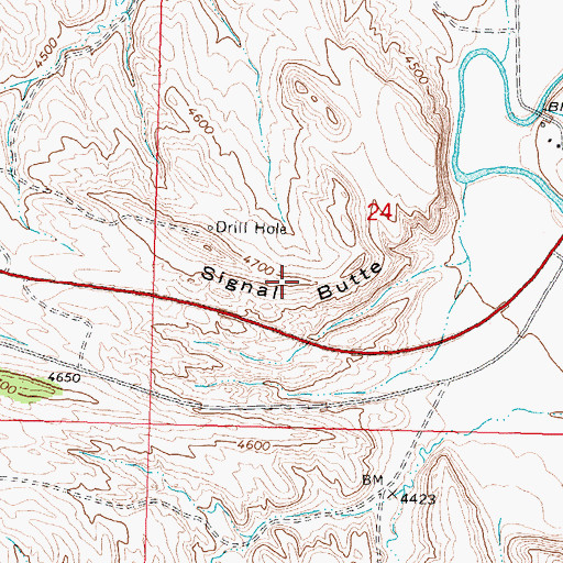 Topographic Map of Signal Butte, WY