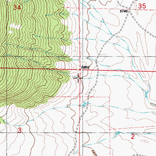 Topographic Map of Simmons Homestead, WY