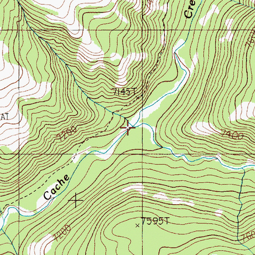 Topographic Map of South Cache Creek, WY