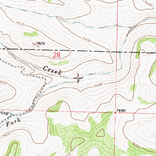 Topographic Map of South Fork Eagle Creek, WY