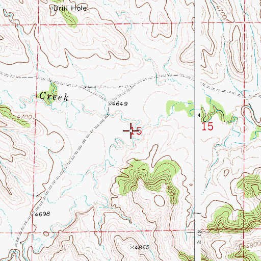 Topographic Map of South Fork Jay Creek, WY