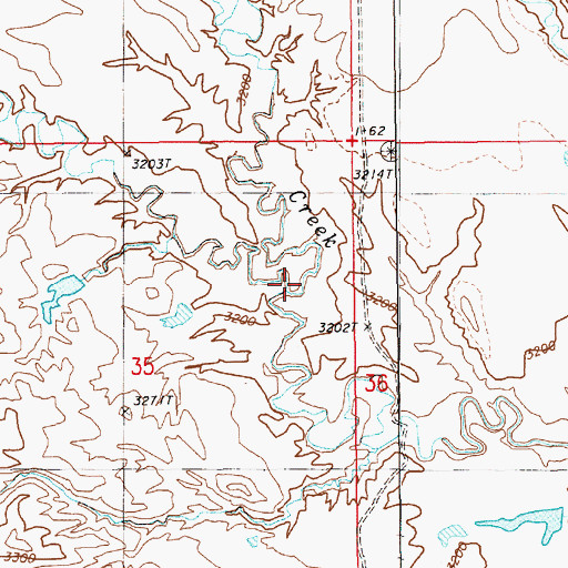 Topographic Map of South Fork Owl Creek, WY