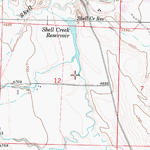 Topographic Map of South Fork Shell Creek, WY