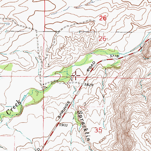 Topographic Map of Spracklin Branch, WY