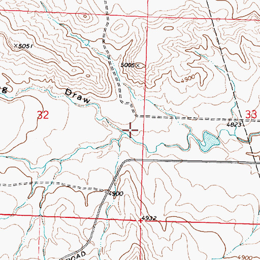 Topographic Map of Spring Draw, WY