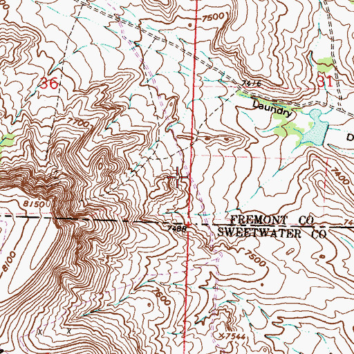 Topographic Map of Stratton Ranch, WY
