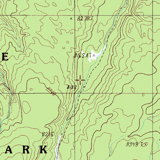 Topographic Map of Summit Lake Trail, WY