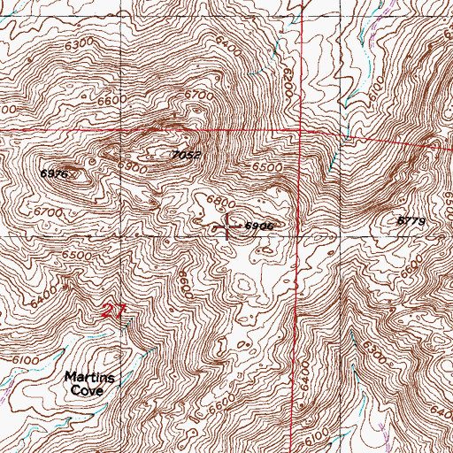 Topographic Map of Sweetwater Rocks, WY