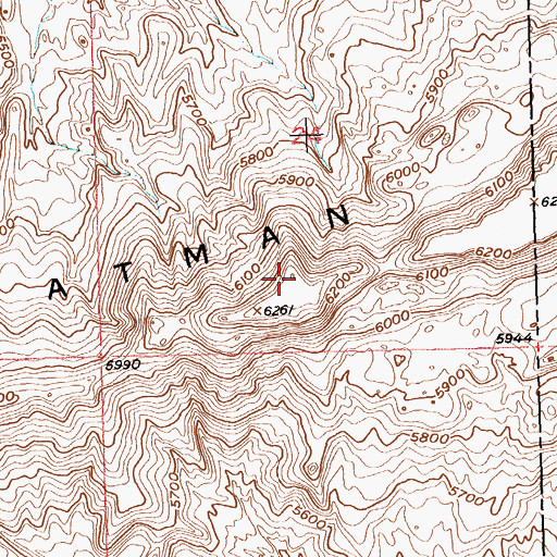 Topographic Map of Tatman Mountain, WY