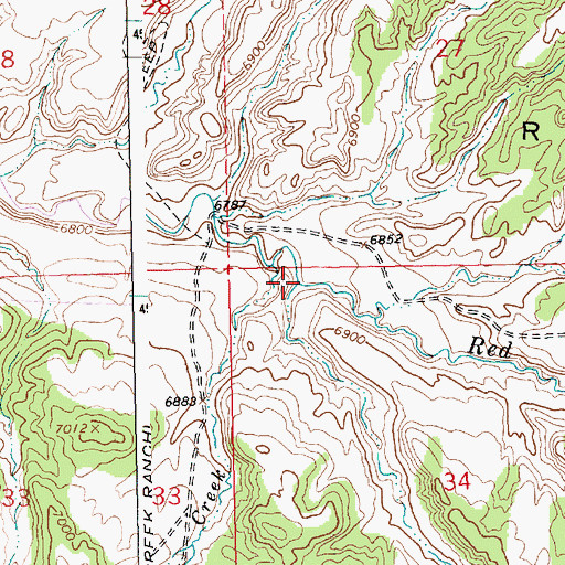 Topographic Map of Tepee Creek, WY