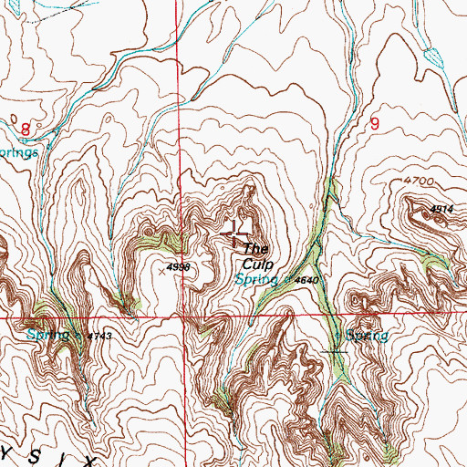 Topographic Map of The Culp, WY