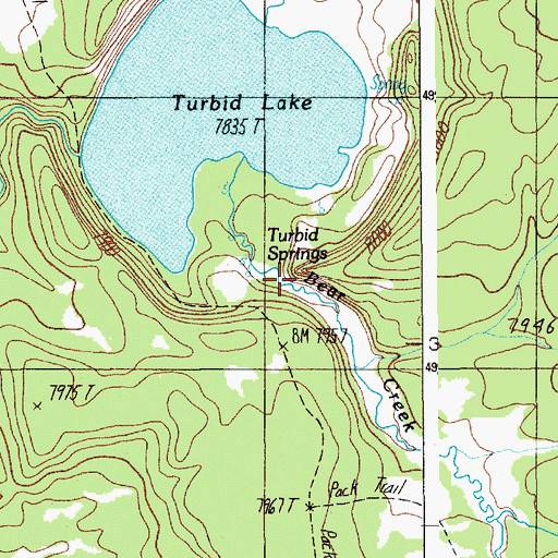Topographic Map of Turbid Springs, WY