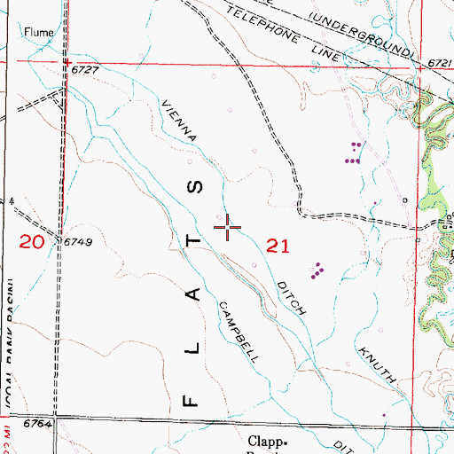 Topographic Map of Vienna Ditch, WY