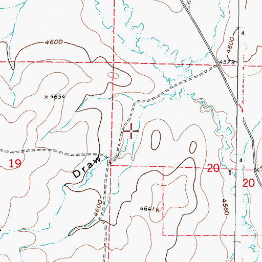 Topographic Map of Voelkner Draw, WY