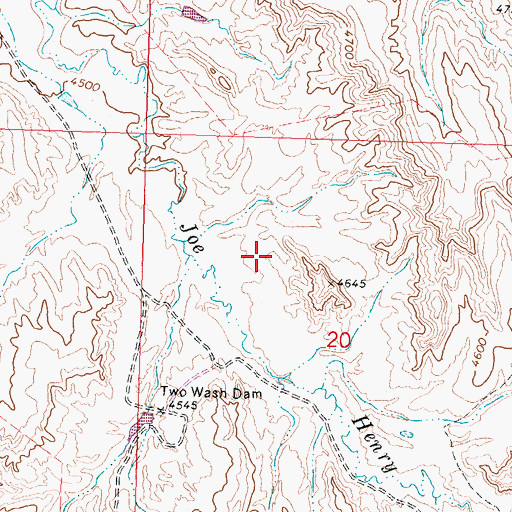 Topographic Map of Wagon Prong, WY