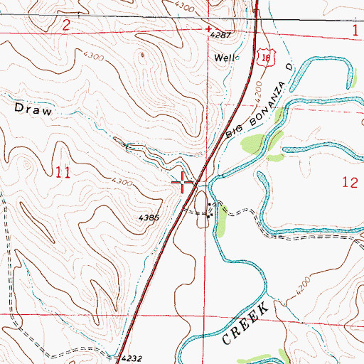 Topographic Map of Watt Draw, WY
