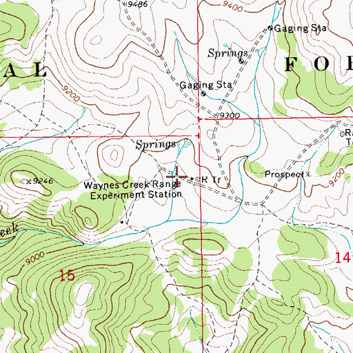 Topographic Map of Waynes Creek Range Experiment Station, WY
