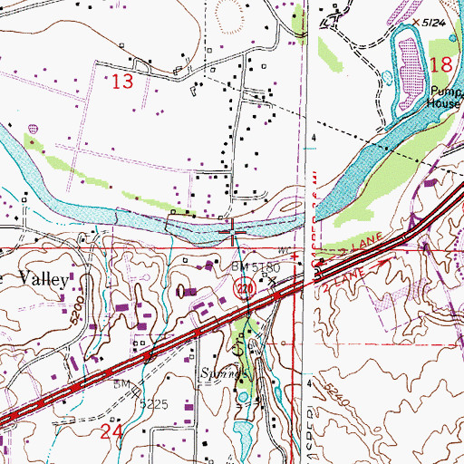 Topographic Map of Wolf Creek, WY