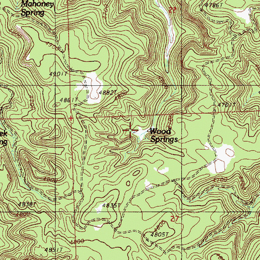 Topographic Map of Wood Spring, WY